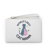worlds best cat mama animal lovers gift Clutch Bag - £22.84 GBP
