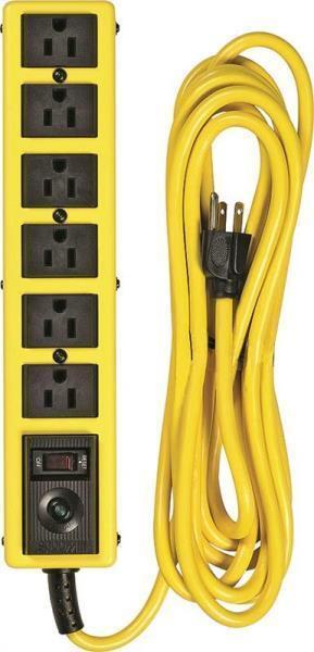 NEW WOOD 5138N YELLOW JACKET 6 OUTLET HEAVY DUTY METAL SURGE PROTECTOR 9248675