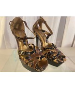 de Blossom Collection T Strap Platform Heels Size 8 - £17.90 GBP