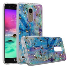 For Lg Aristo 2/3 Marble Pattern Design Glitter Case Colorful Galaxy - £4.63 GBP