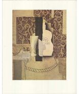 PABLO PICASSO Still Life, Bottle and Glass 19.75" x 15.75" Offset Lithograph 199 - $382.14