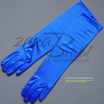 Shiny Stretch Satin Dress Gloves Below-The-Elbow Length 8BL - Various Co... - £11.93 GBP+