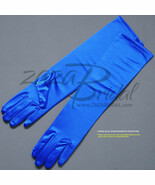 Shiny Stretch Satin Dress Gloves Below-The-Elbow Length 8BL - Various Co... - €13,02 EUR+
