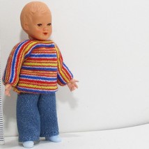 Small Child Caco 20 1777 Multi Stripe Shirt Sculpted Dollhouse Miniature - £15.07 GBP