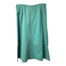 City Girl Womens A Line Skirt Jade Green Stretch Beaded Denim Midi Boho ... - £14.84 GBP