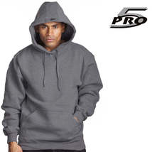 Pro 5 Men&#39;s Fleece Pull Over Hoodie Sweater Heavy Weight Dark Grey - $42.99+