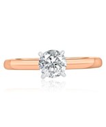 14k Oro Rosa GIA 0.69 Carato Solitario D Colore Diamante Rotondo Engagem... - €2.031,75 EUR