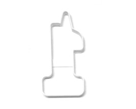 Number One 1 With Unicorn Horn First 1st Birthday Cookie Cutter USA PR3245 - £2.38 GBP