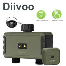 Diivoo WiFi Sprinkler Timer 1/2 Zone, Remote Control Irrigation Timer with Wi-Fi - £19.97 GBP+