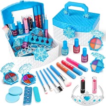 Washable Makeup Kit for Little Girls Kids Makeup Kit for Girl Frozen Makeup Set  - $57.06