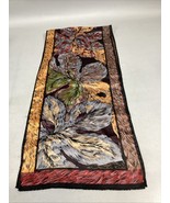 Oscar De La Renta Silk Floral Leaves Rectangular Scarf - 53x11” - €17,05 EUR
