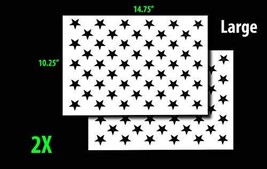 2 PACK Spray Airbrush Painting Stencils American Flag 50 US Stars LARGE 10x14 to - £8.45 GBP