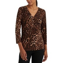 Lauren Ralph Lauren Ocelot-Print Stretch Jersey Top - $31.50