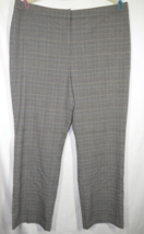 212 Collection Women&#39;s Pants Black Tan Gray Multi Plaid Trousers Size 18 - £11.57 GBP