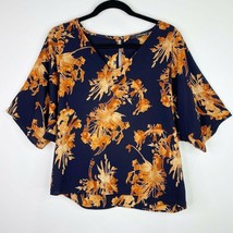 Caramela High Low Floral Blouse Top Shirt Size Small S Womens - £5.41 GBP