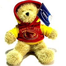 Iowa State Plush Bear Stuffed Animal Hoodie Forever Collectibles Sits 6&quot; Tall - £5.07 GBP