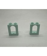 LEGO Parts: Arched Window Frame, 1x2x2, Part # 90195, Light Aqua Blue - ... - €5,15 EUR