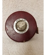 Vintage Lufkin Rule Co White Clad 100&#39; Steel Tape Measure Maroon Burgund... - £10.86 GBP