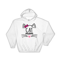 CAT MOM : Gift Hoodie Cute Family Christmas Birthday Kitten Mothers Day - £29.22 GBP