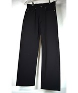 Jeans Exte Pants Womens Pinstripe Black  31 x 45 Altered  Italy - $80.13 CAD