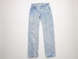 Vintage 80s Levis 501xx Mens 28x30 Acid Wash Button Fly Original Fit Jeans USA - £127.65 GBP