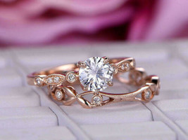 2Ct Round Cut VVS1/D Diamond Bridal Engagement Ring 14K Rose Gold Finish - £101.90 GBP
