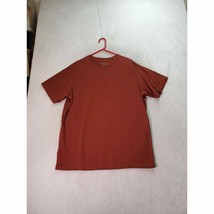 Eddie Bauer T Shirt Mens Tall XL Burnt Orange Short Sleeve Crew Neck Legend Wash - $14.78