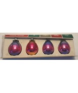 SHINY BRITE Droplet Mercury Glass Christmas Ornament 4 Piece Lot Pink Bl... - £39.05 GBP