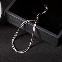 Gorgeous 925 Sterling Silver Korean Fashion Simple Layer Bracelets - Great Gift - £10.61 GBP