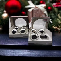 VTG  2 Boxes - 7 Ornaments Total Shiny Brite Silver Glass  Max Eckardt  Germany - £15.81 GBP