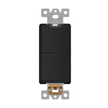 Minimalist Design Matte Finish Lighted Double Switch, Combination Framel... - $31.99