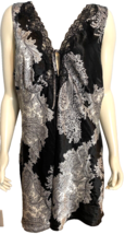 Mystique Intimates Black and White V Neck Sleeveless Nightgown Size 2X - €16,27 EUR