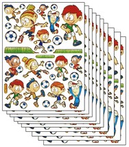 A202 VALUEPACK 10X Soccer Ball Kids Kindergarten Sticker Size 13x10cm/5x4inch  - £11.74 GBP