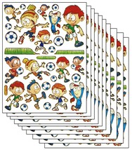 A202 VALUEPACK 10X Soccer Ball Kids Kindergarten Sticker Size 13x10cm/5x... - £11.71 GBP