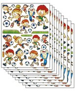 A202 VALUEPACK 10X Soccer Ball Kids Kindergarten Sticker Size 13x10cm/5x... - £11.71 GBP
