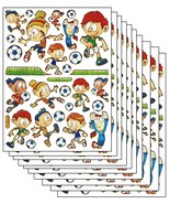 A202 VALUEPACK 10X Soccer Ball Kids Kindergarten Sticker Size 13x10cm/5x... - $14.99