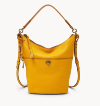 New Fossil Talulla Small Hobo Leather Golden Yellow - £75.86 GBP