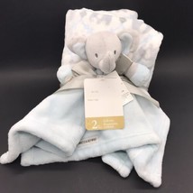 Blankets &amp; Beyond Baby Blanket and Lovey Set Elephant Nunu Security Blanket - £27.40 GBP