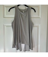 Yogalicious Gray Workout Tank Open Back Women’s Size Large - $191.56 MXN