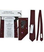 VERSACE Men&#39;s Tie Tweed Silk Made in Italy VE09 T0G - £64.67 GBP