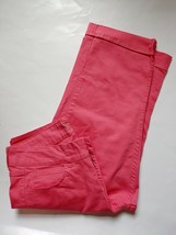 Riders by Lee Cropped Capri Pants Womens Size 8 Pink Cuffed Cotton Stretch - £17.05 GBP