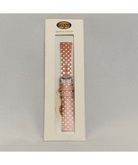 New Fossil Genuine Leather Pink Polka Dot Silver Replacement Watch Band ... - $31.43