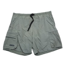 Columbia Shorts Mens L Gray High Waist Cargo Pockets Flat Front Sportswear - $19.78