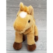 Aurora Brown Tan Horse Pony Plush Stuffed Animal Toy 7&quot; Tall Soft 2018 - £5.27 GBP