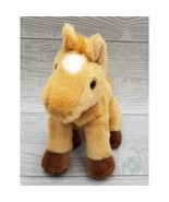 Aurora Brown Tan Horse Pony Plush Stuffed Animal Toy 7&quot; Tall Soft 2018 - $7.06