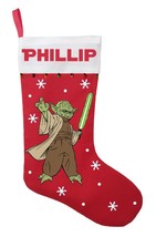 Yoda Christmas Stocking - Personalized and Hand Made Yoda Christmas Stoc... - £26.44 GBP