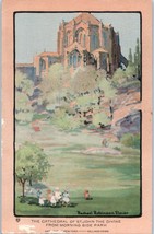 The Cathedral of St. John the Divine from Morning Side Park New York Postcard - £7.87 GBP