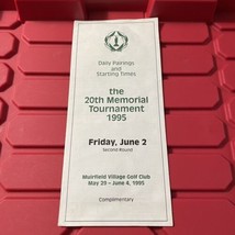 The Memorial Tournament Golfing Dublin Ohio 20th Annual Pairings Brochur... - £10.29 GBP