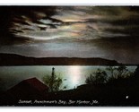 Sunset on Frenchman&#39;s Bay Bar Harbor Maine ME UNP DB Postcard U13 - £3.07 GBP