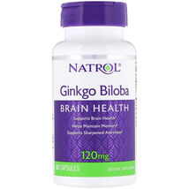 NATROL Ginkgo Biloba Brain Health Dietary Supplement - 120 mg (60 Capsules) - $9.79